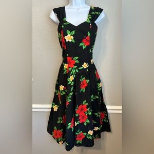 Royal Hawaiian Creation Floral Summer Dress with Adjustable Straps
